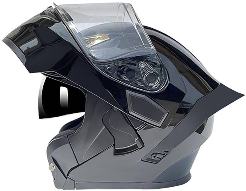 Modularer Helm Motorradhelm, Flip Up Helm Erwachsener Full Face Motorradhelm Mit Doppelvisier, DOT/ECE-Zertifizierung Integralhelm, Motorrad Klapphelm Für Männer Und Frauen 2,L=59-60CM von TBTBZXCV