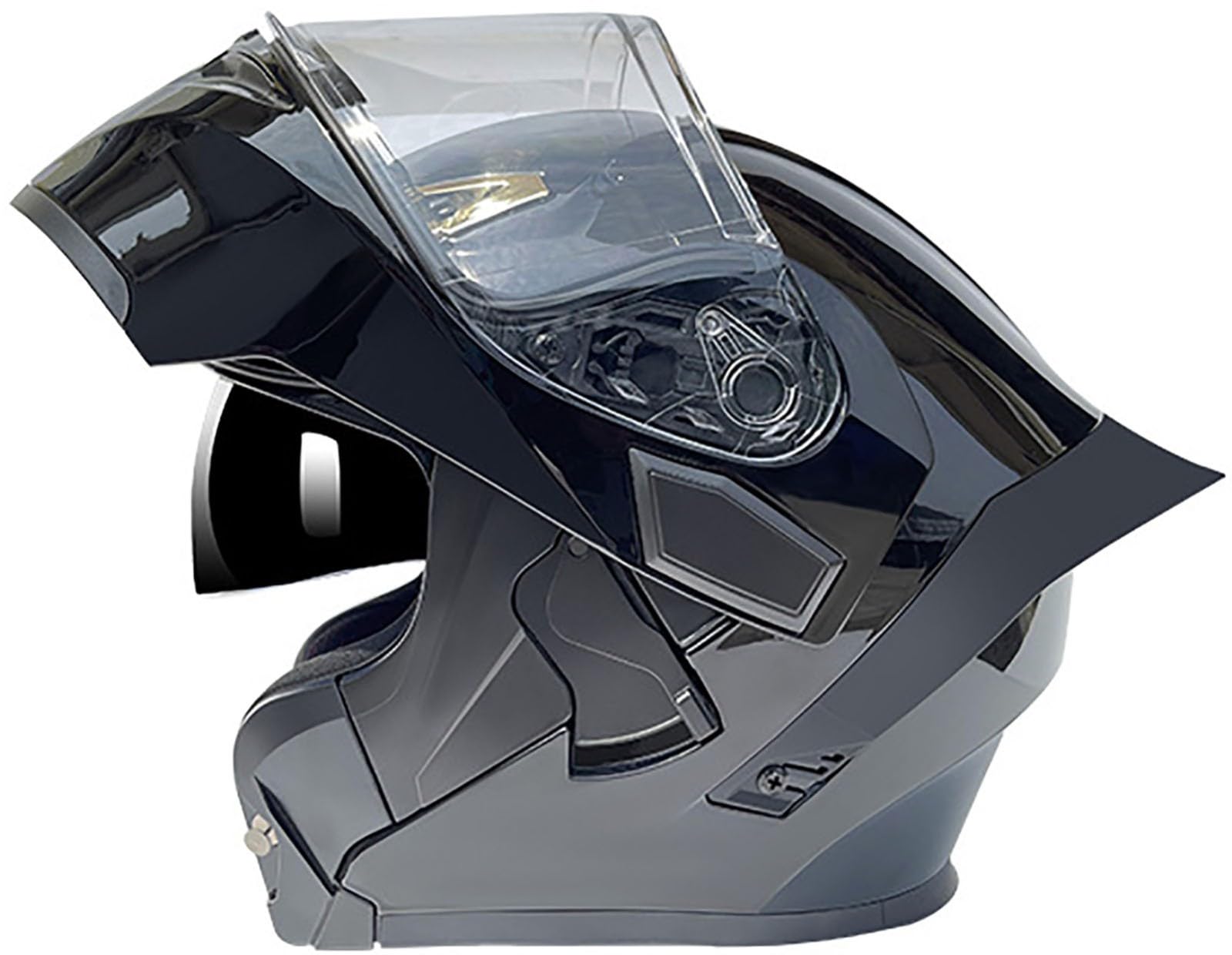 Modularer Helm Motorradhelm, Flip Up Helm Erwachsener Full Face Motorradhelm Mit Doppelvisier, DOT/ECE-Zertifizierung Integralhelm, Motorrad Klapphelm Für Männer Und Frauen 2,XXL=63-64CM von TBTBZXCV