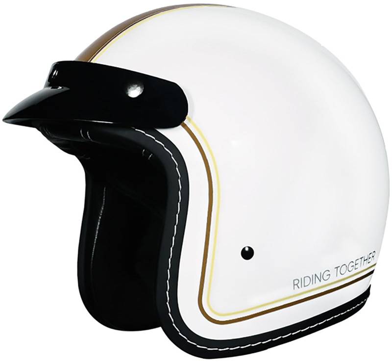 Motorradhelm Halbhelme, Antikollisions-Schutzhelm Für Erwachsene Herren Und Damen, DOT/ECE-Zertifizierter Halbschale Jet-Helm Mit Sonnenblende, Für Bike Cruiser Moped Scooter 2,XXL=63-64CM von TBTBZXCV