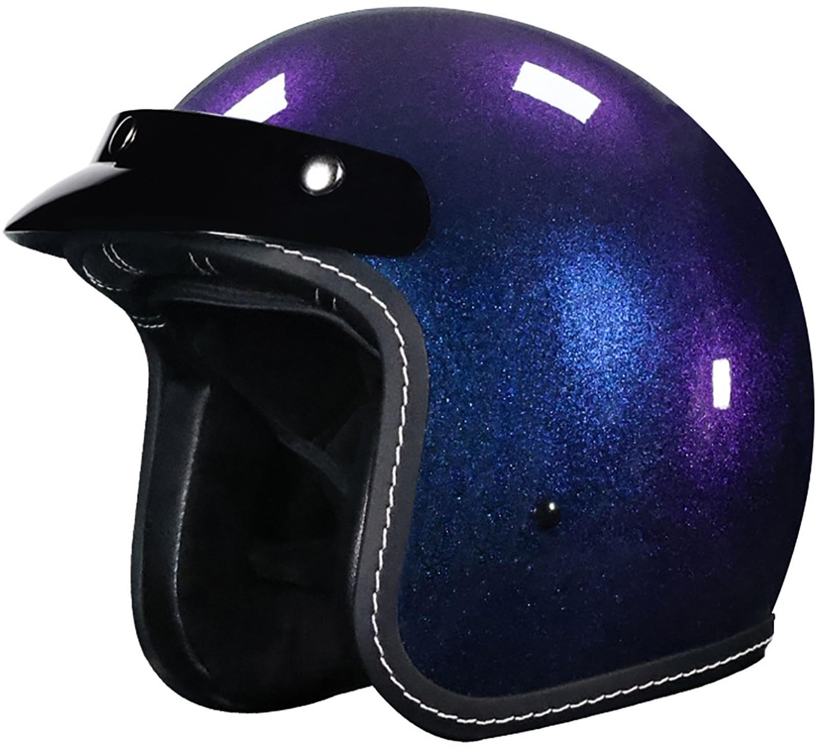 Motorradhelm Halbhelme, Antikollisions-Schutzhelm Für Erwachsene Herren Und Damen, DOT/ECE-Zertifizierter Halbschale Jet-Helm Mit Sonnenblende, Für Bike Cruiser Moped Scooter 3,L=59-60CM von TBTBZXCV