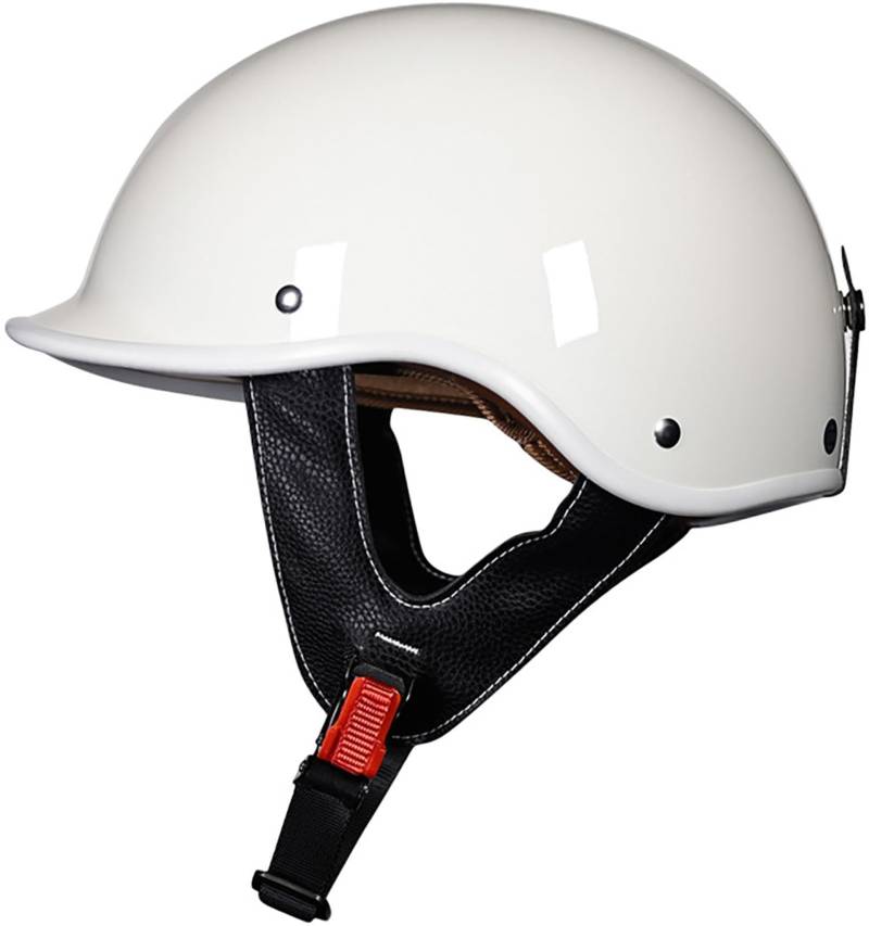 Retro Deutsche Halbhelm Öffnen Motorradhelm Halboffenen Halbschalenhelm DOT/ECE Genehmigt Jethelm Offenem Helm Cruiser Chopper Helm Mopedhelme Für Damen Und Herren Erwachsene 10,S=55-56CM von TBTBZXCV