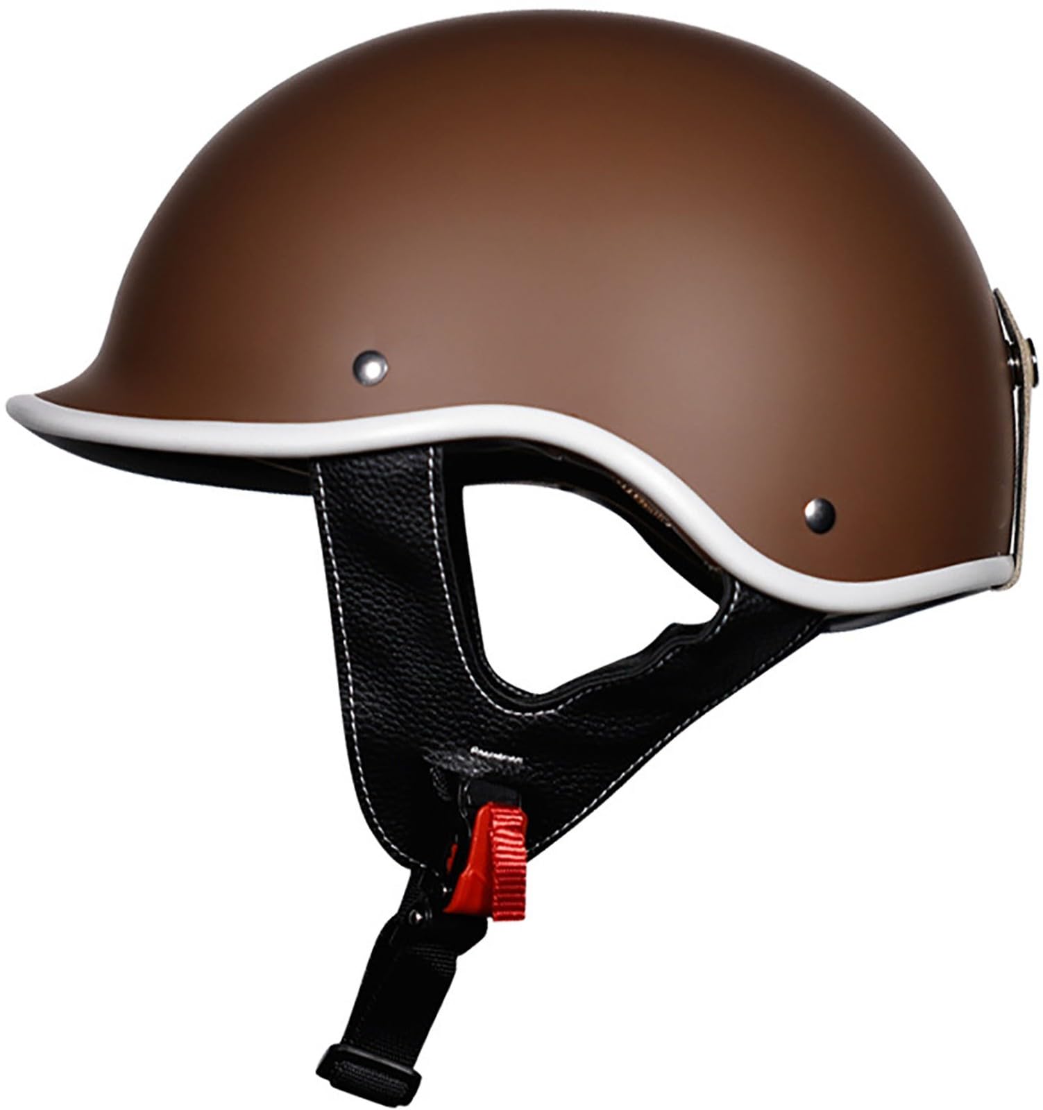 Retro Deutsche Halbhelm Öffnen Motorradhelm Halboffenen Halbschalenhelm DOT/ECE Genehmigt Jethelm Offenem Helm Cruiser Chopper Helm Mopedhelme Für Damen Und Herren Erwachsene 8,M=57-58CM von TBTBZXCV