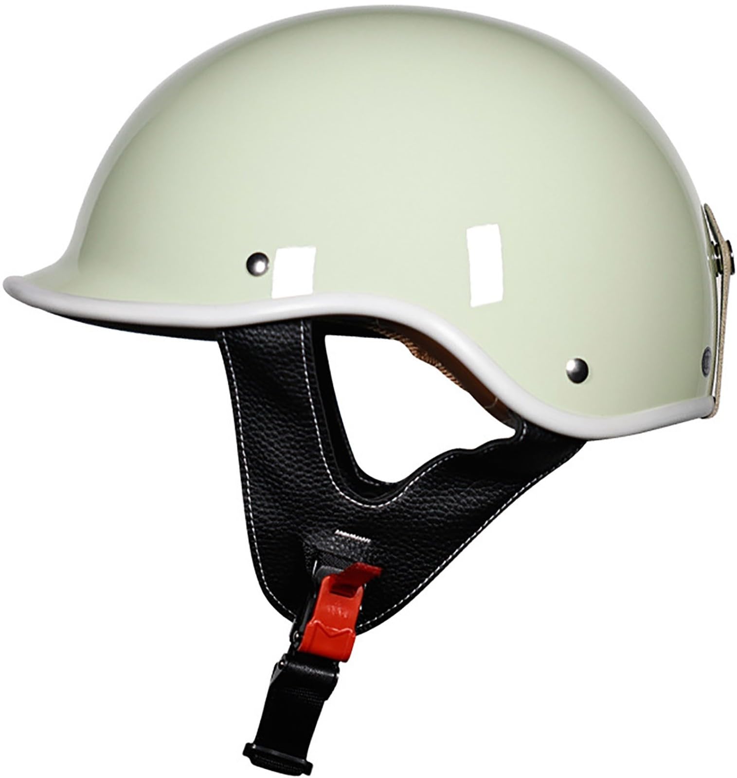 Retro Deutsche Halbhelm Öffnen Motorradhelm Halboffenen Halbschalenhelm DOT/ECE Genehmigt Jethelm Offenem Helm Cruiser Chopper Helm Mopedhelme Für Damen Und Herren Erwachsene 9,L=59-60CM von TBTBZXCV