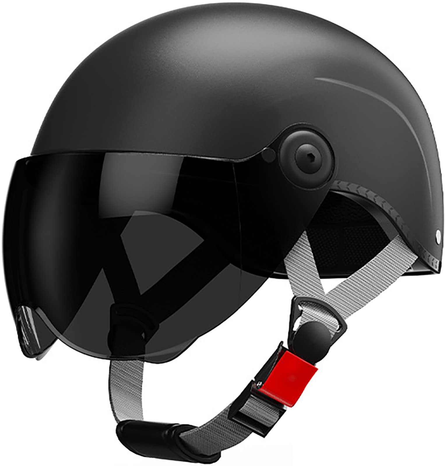 Retro Motorrad Halbhelme Motorradhelm Für Herren Und Damen DOT/ECE-Zertifizierung Jethelm Mit Visier Halbschalenhelm Braincap Für Bike Cruiser Chopper Moped Scooter 9,One Size von TBTBZXCV