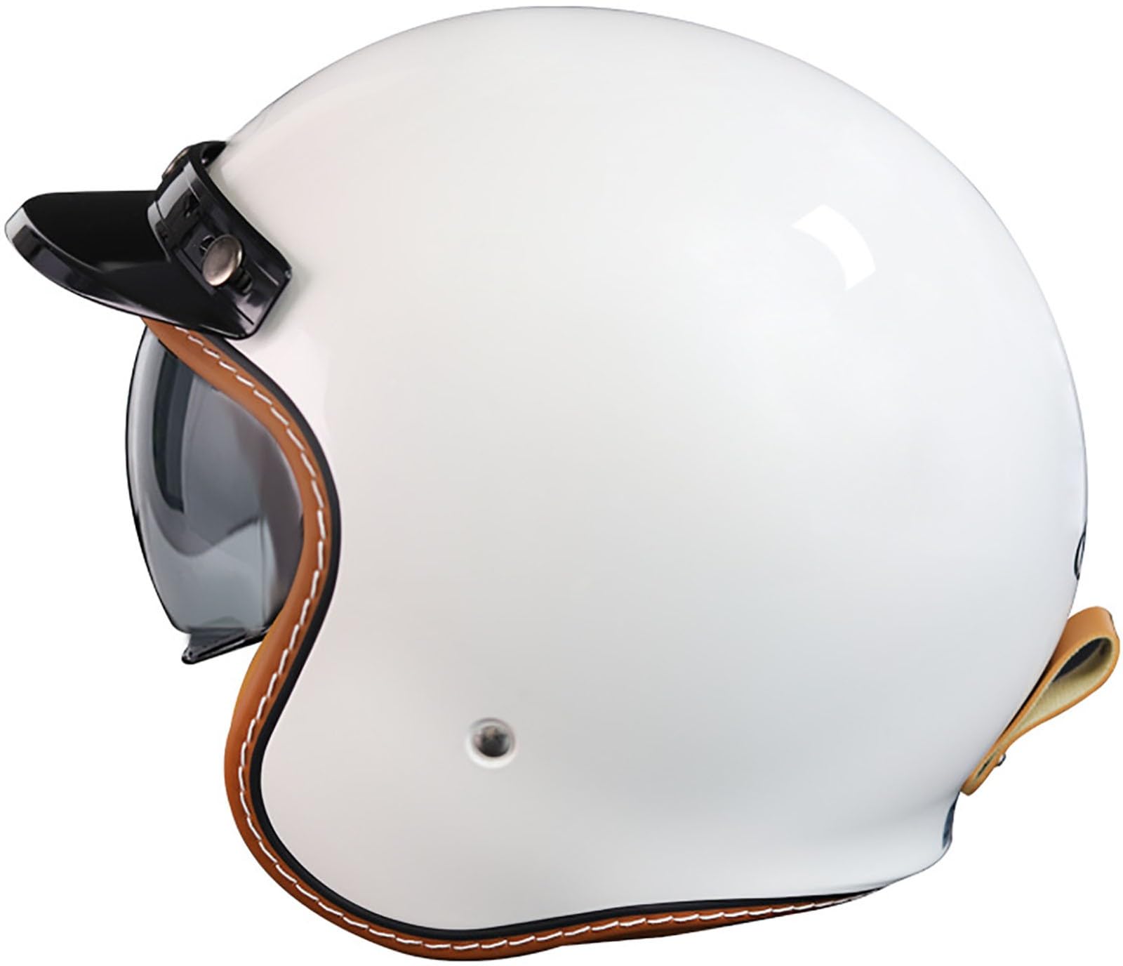 Retro Motorrad Motorradhelm, Motorrad Jethelm 3/4 Mit Sonnenblende, DOT/ECE-Zertifiziert Open Face Helm Halbhelme, Halbschalenhelm Für Herren Und Damen Erwachsene 4,L=59-60CM von TBTBZXCV