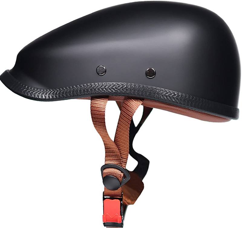 Retro Motorradhelm Halbschalenhelm Mit ECE Zulassung Baseball Cap Helm Jethelm Deutscher Stil Totenkopf Kappe Helm Motorrad Cruiser Roller Für Männer Und Frauen 2,L von TBTBZXCV