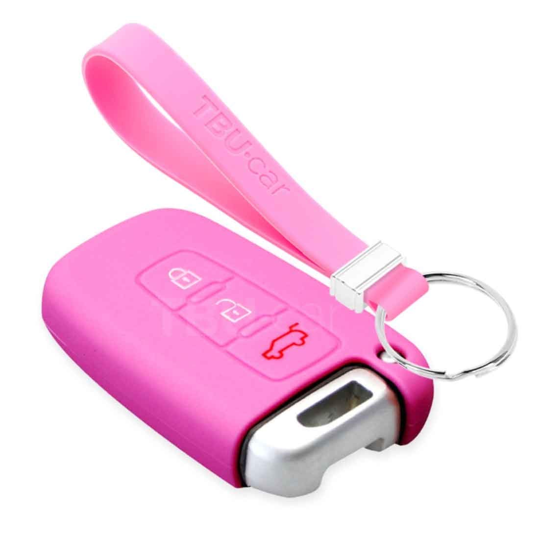 TBU car Autoschlüssel Hülle kompatibel mit Hyundai 3 Tasten (Keyless Entry) - Schutzhülle aus Silikon - Auto Schlüsselhülle Cover in Rosa von TBU car