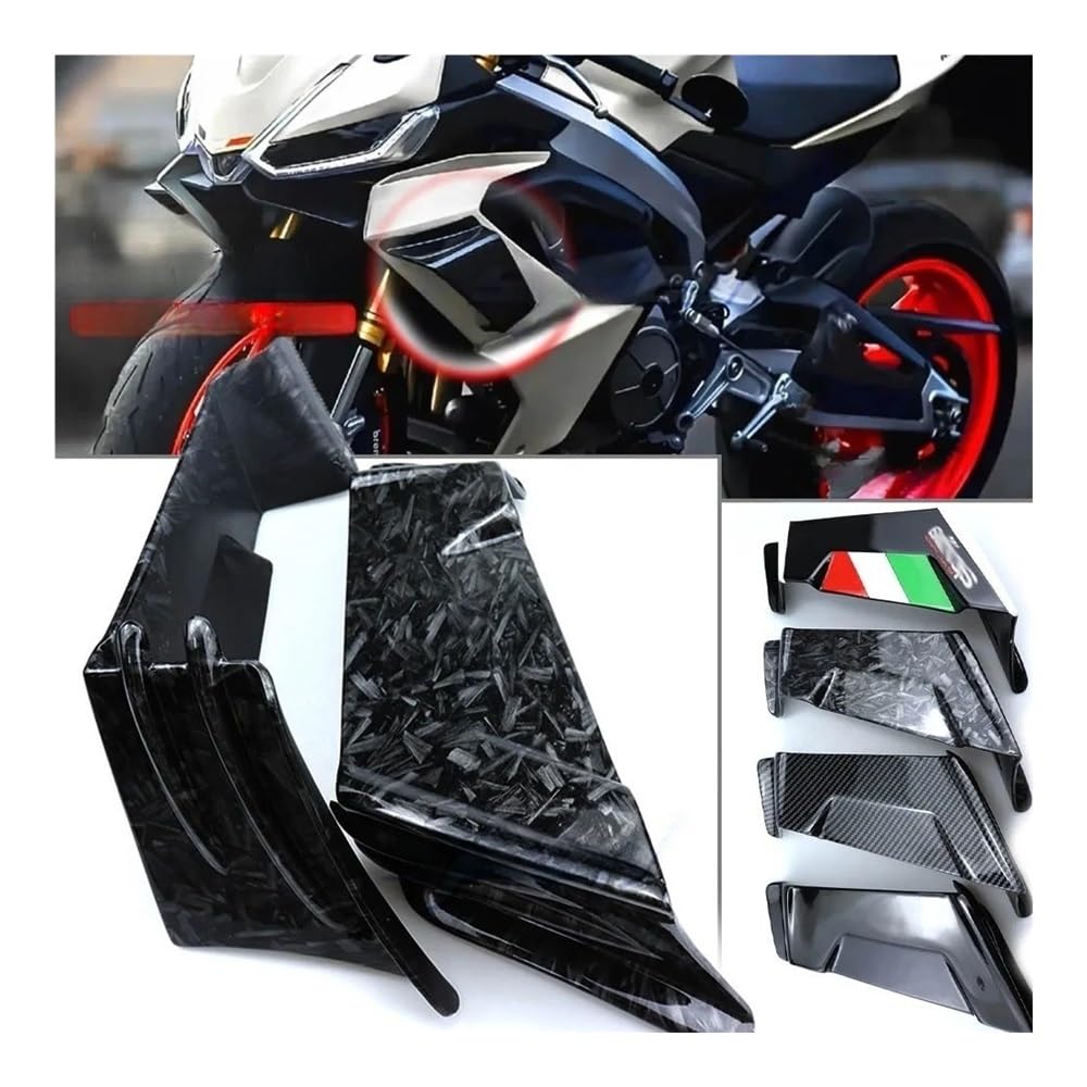 TBUOIUE Flügel Spoiler Für RS660 Winglet Für A&prilia Für RS660 Für Tuono 660 RS 660 2021 2022 2023 Motorrad Oberen Verkleidung Flügel Lassen Front Spoiler ABS Kunststoff von TBUOIUE