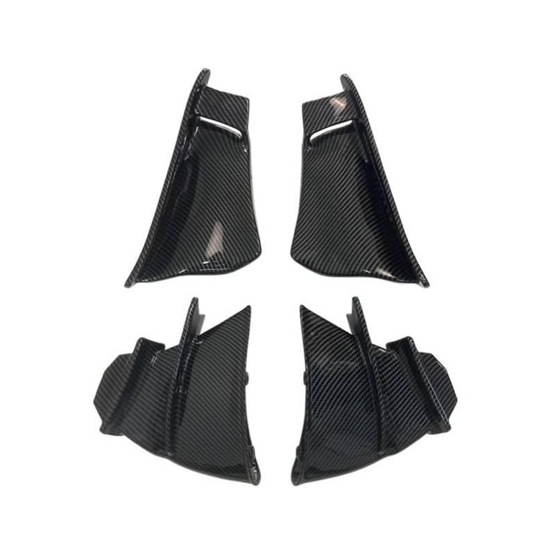 TBUOIUE Flügel Spoiler Motorrad Feste Flügel Spoiler Verkleidung Für D&UCATI Für P&anigale V4 V4S V4R 2018 2019-2022 4PCS Schwarz Farbe Aerodynamische Winglets von TBUOIUE