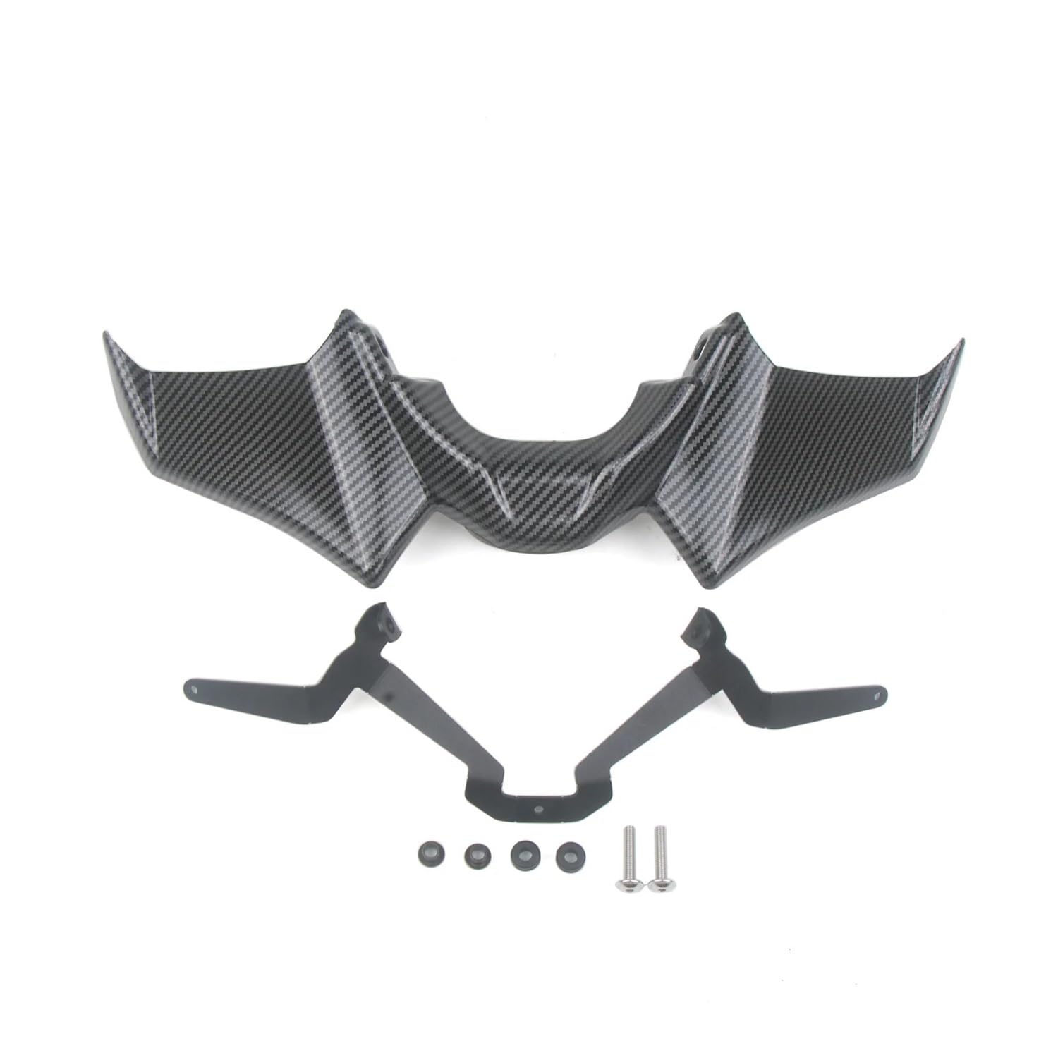 TBUOIUE Flügel Spoiler Motorrad Zubehör Schwarz Front Abtrieb Spoiler Winglet Aerodynamische Flügel Kit Spoiler Für Y&amaha Für MT 07 2021 2022 2023 von TBUOIUE