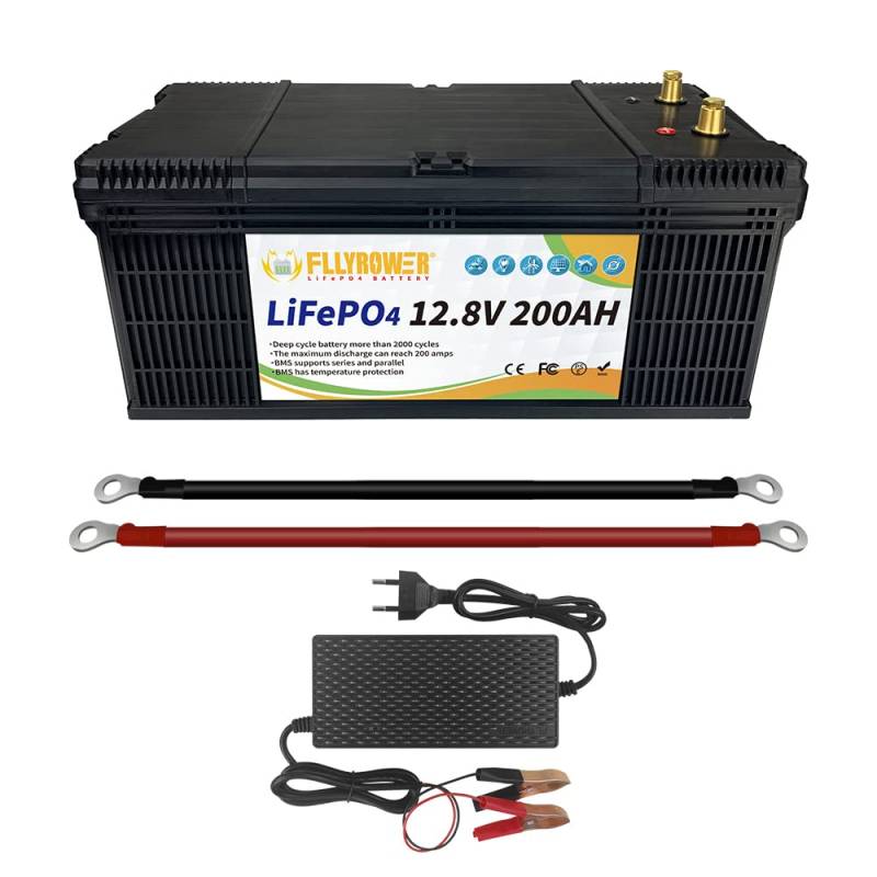 12V 200AH LifePo4 Batterie 12V Deep Cycles mit BMS für Trolling Motor Solar Wohnmobil Haushaltsgeräte Marine Golfwagen Netzteil Notbeleuchtung… von TCBWORTH