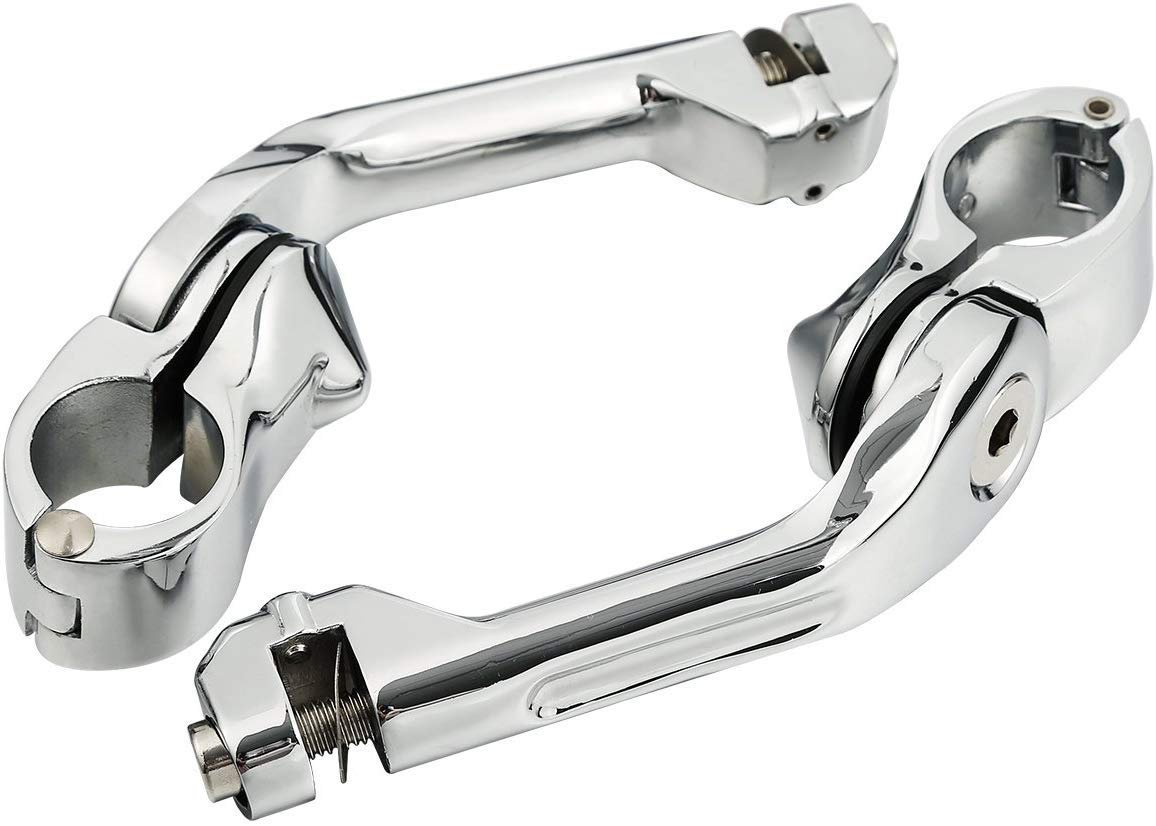 TCMT 32 mm 3,2 cm chrom Long abgewinkelt Highway Engine Guard Fuß Peg für Harley Davidson von TCMT