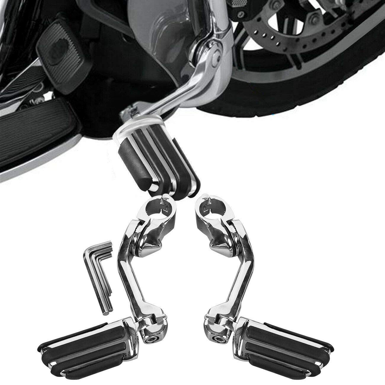 TCMT Highway Pegs Highway-Fußrasten, 3,2 cm, passend für Harley Touring Road King Street Glide Road Glide Electra Glide Softail Sportster Dyna mit 1,25 Zoll Motorschutz von TCMT