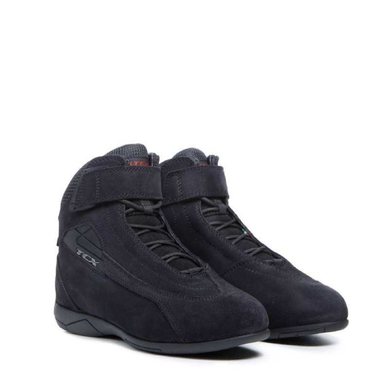 TCX - Lady Sport, Damen-Motorradschuhe, Zertifizierter Schuh, Bequem und Vielseitig, Obermaterial Wildleder, Schnürung und Klettverschluss, Schwarz von TCX