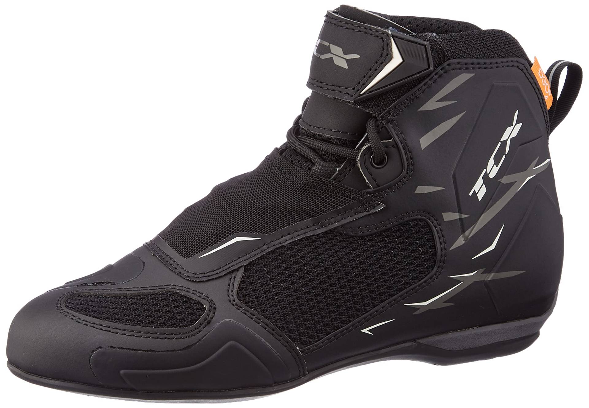 TCX - R04D Lady Air, Damen-Motorradschuhe, Atmungsaktiv und Vielseitig, Obermaterial aus Mesh mit Hot-Melt-Beschichtung, Schnürsenkel und Klettverschluss, Schwarz/Weiß von TCX