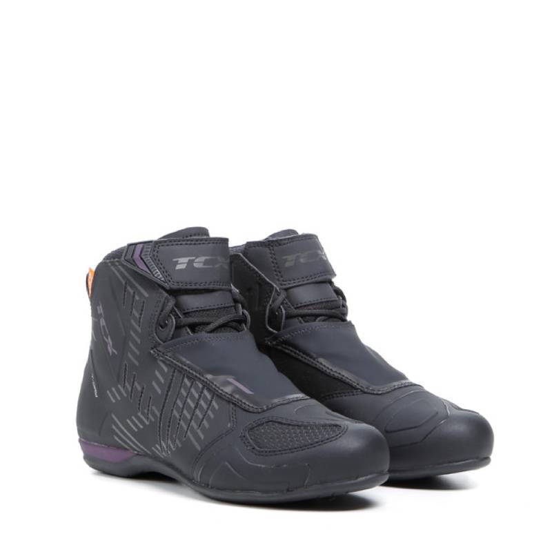 TCX - R04D Lady Waterproof Damen-Motorradschuhe, Obermaterial aus Mesh mit Hot-Melt-Beschichtung, Schnürsenkel und Klettverschluss, Schwarz von TCX