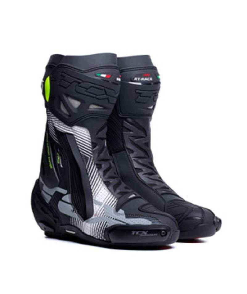 TCX - RT-RACE PRO AIR, Motorrad-Rennstiefel, Mann, Schwarz/Weiß/Grau, 38 von TCX