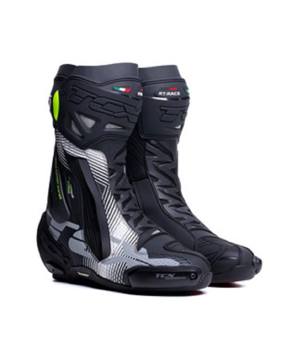 TCX - RT-RACE PRO AIR, Motorrad-Rennstiefel, Mann, Schwarz/Weiß/Grau, 39 von TCX