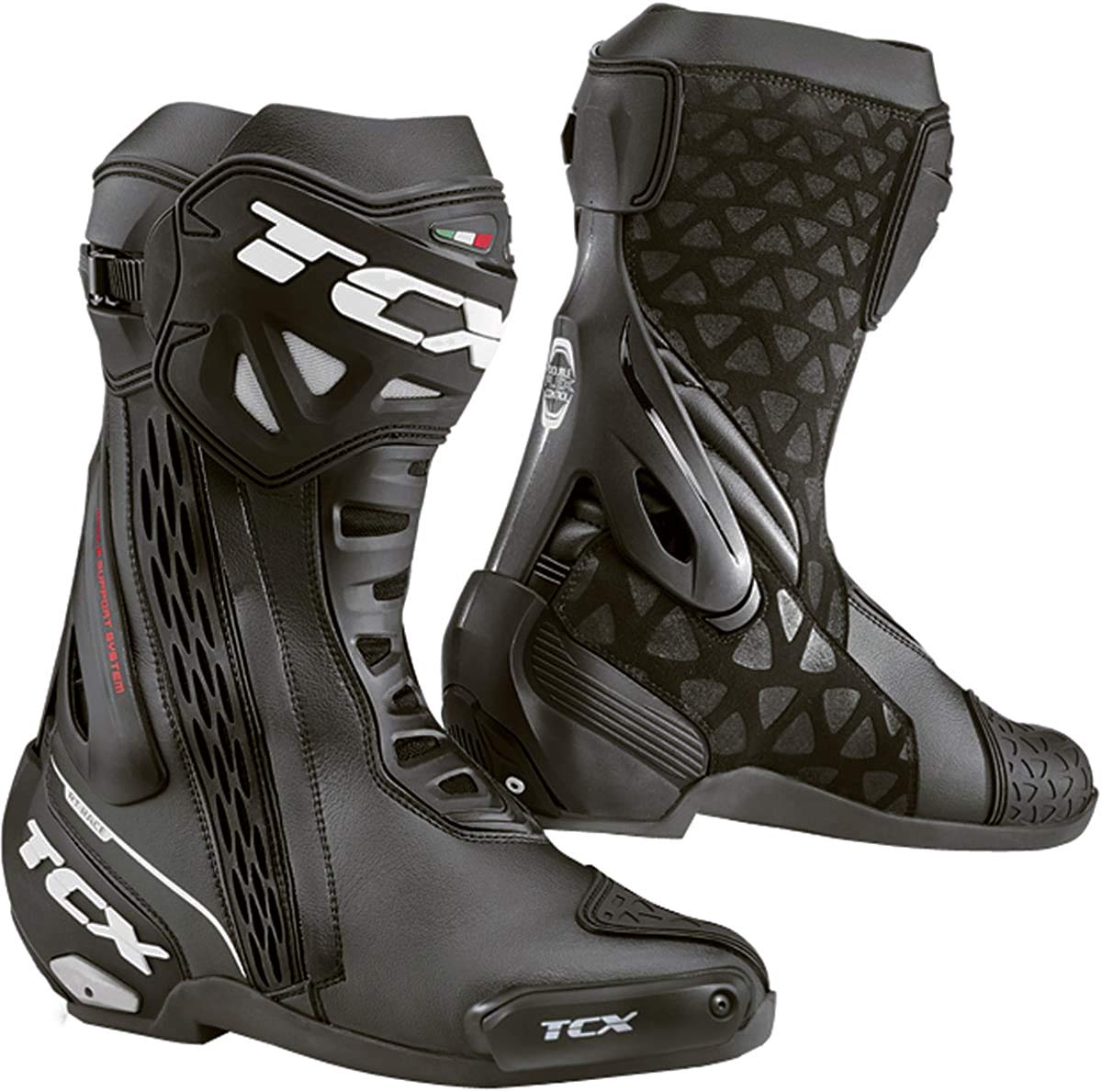 TCX RT-Race Motorradstiefel (Black,44) von TCX