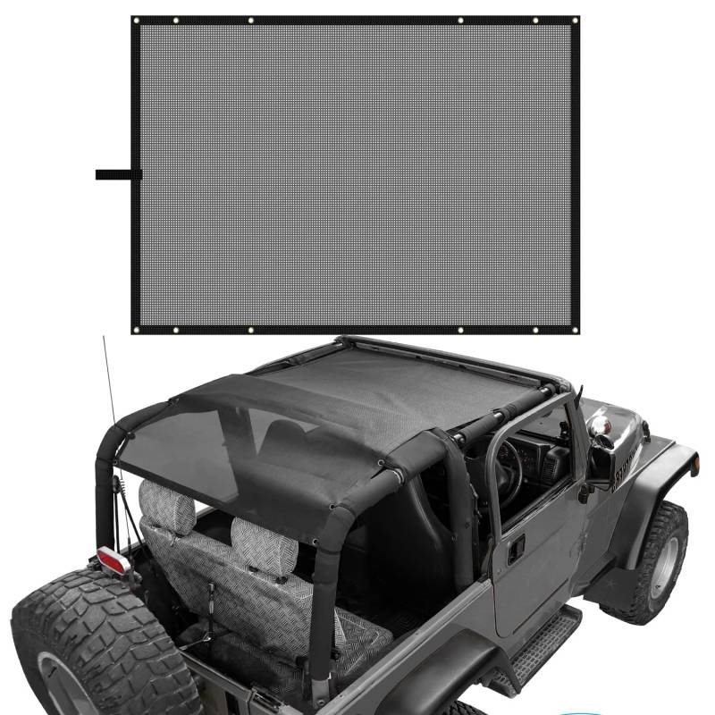 TDHLW Sonnenschirm Mesh Bikini Top Sonnenschutz UV-Abdeckung Schutz für Jeep Wrangler TJ 1997-2006 von TDHLW