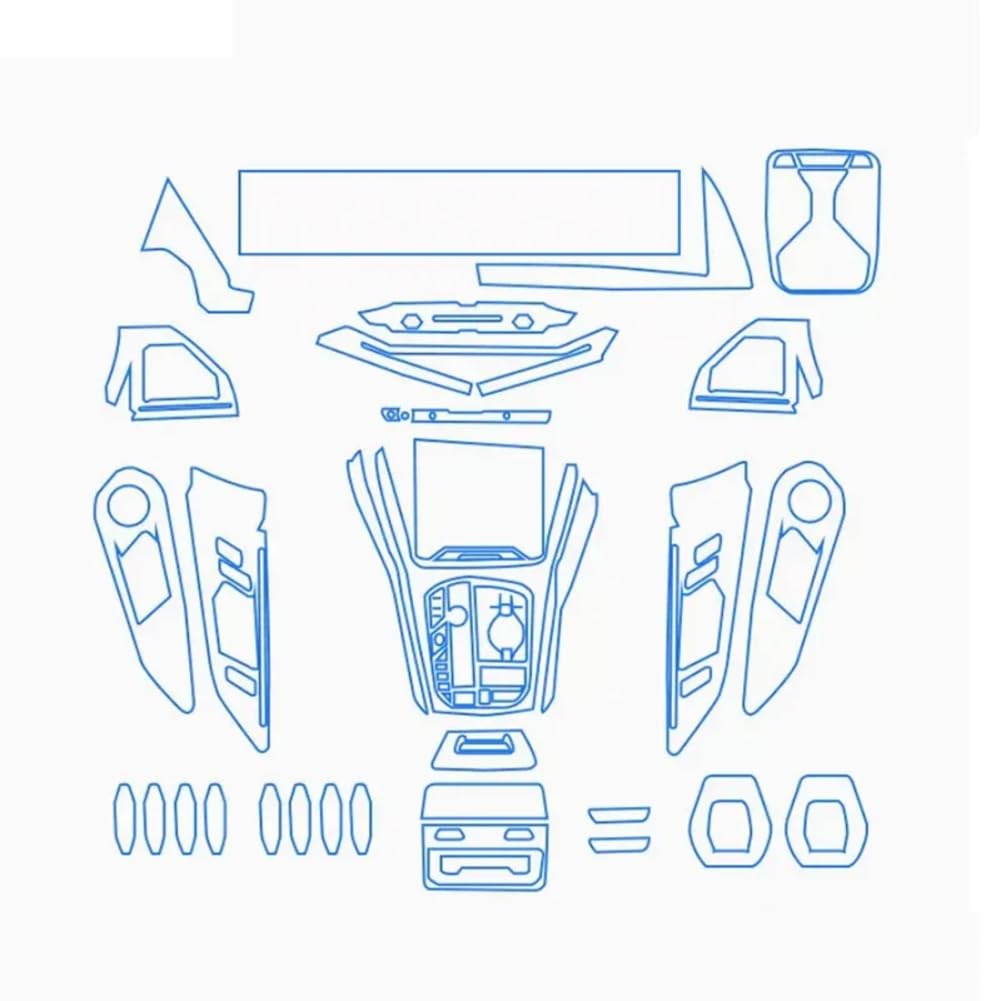 Für BMW G09 XM 2023-2024 Autoinnenraum-Mittelkonsole Transparente TPU-Schutzfolie Anti-Kratz-Reparaturfolie Zubehör von TDLROKRL