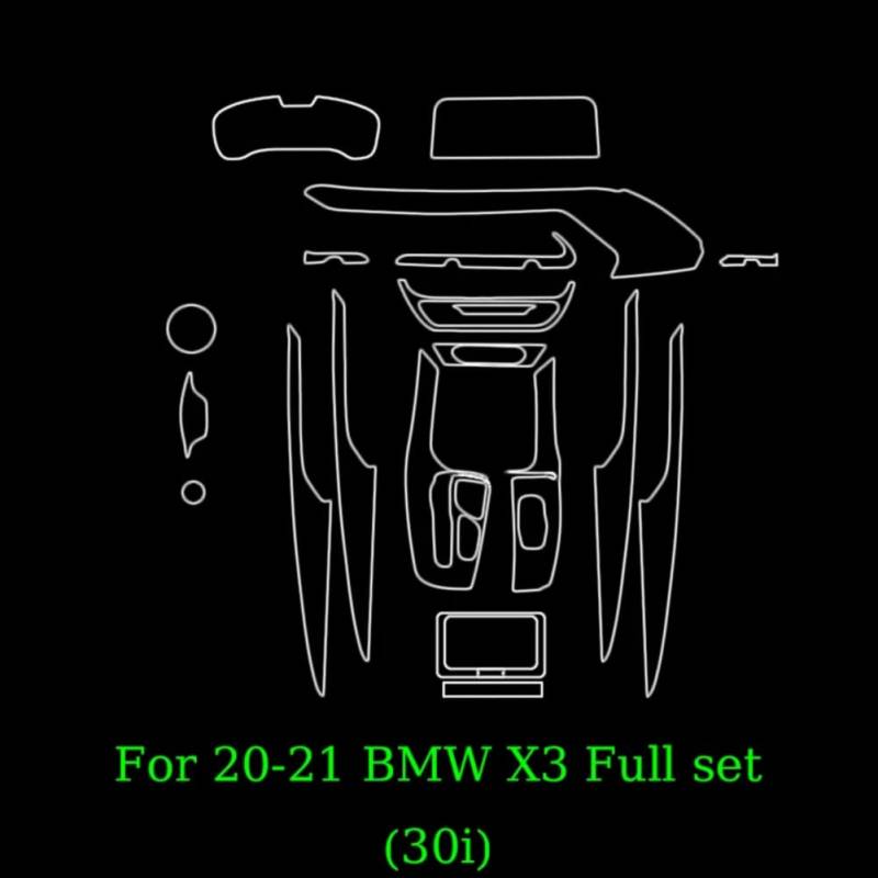 Für BMW IX3 2020-2023 Autoinnenraum Mittelkonsole Armaturenbrett Navigation TPU Anti-Kratz-Schutzfolie von TDLROKRL