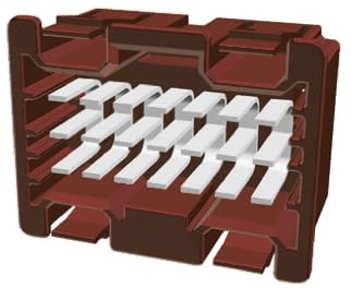 TE Connectivity AMP MCP 2.8 Automotive, Kfz-Steckverbinder, Stecker, 21-polig, Braun / 2-reihig von TE