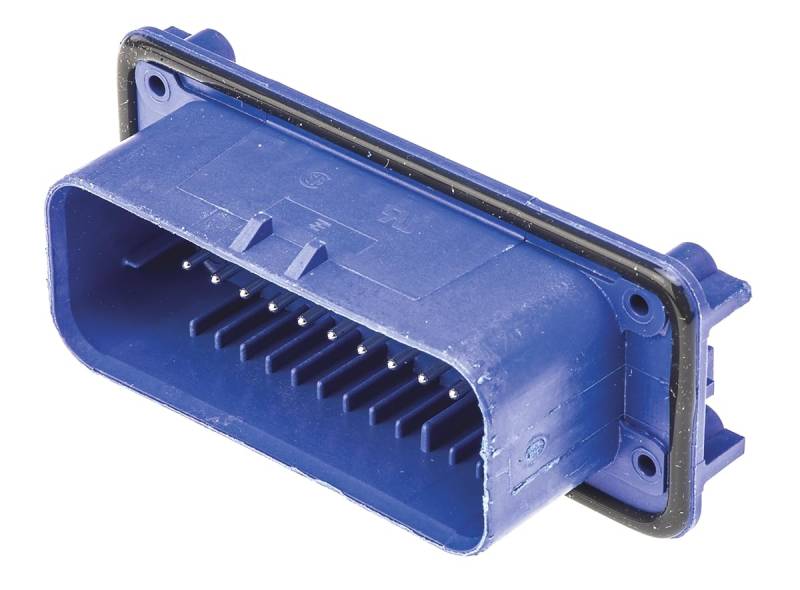 TE Connectivity AMPSEAL Automotive, Kfz-Steckverbinder, Leiterplattensteckverbinder, Stecker, 35-polig, Blau / 3-reihig von TE