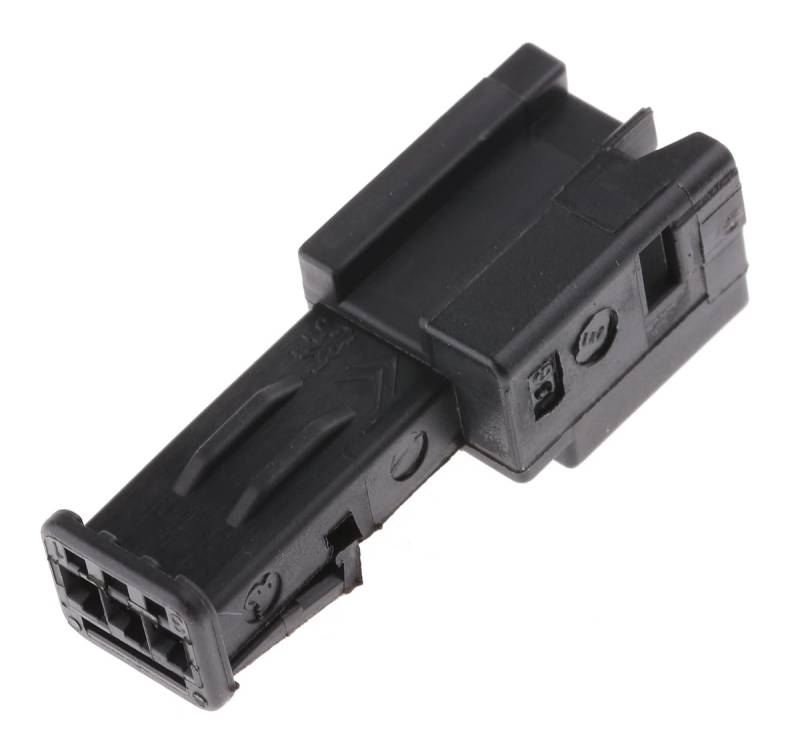 TE Connectivity Micro Quadlok System Automotive, Kfz-Steckverbinder, Stecker, 3-polig, Schwarz / 1-reihig von TE