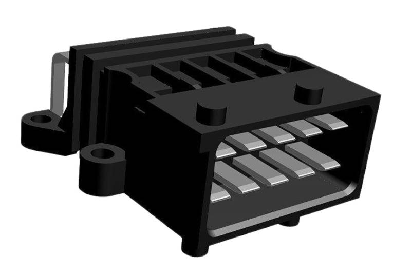 TE Connectivity Timer Automotive, Kfz-Steckverbinder, Stiftleistenbaugruppe mit Lasche, Stecker, 10-polig, Schwarz / von TE