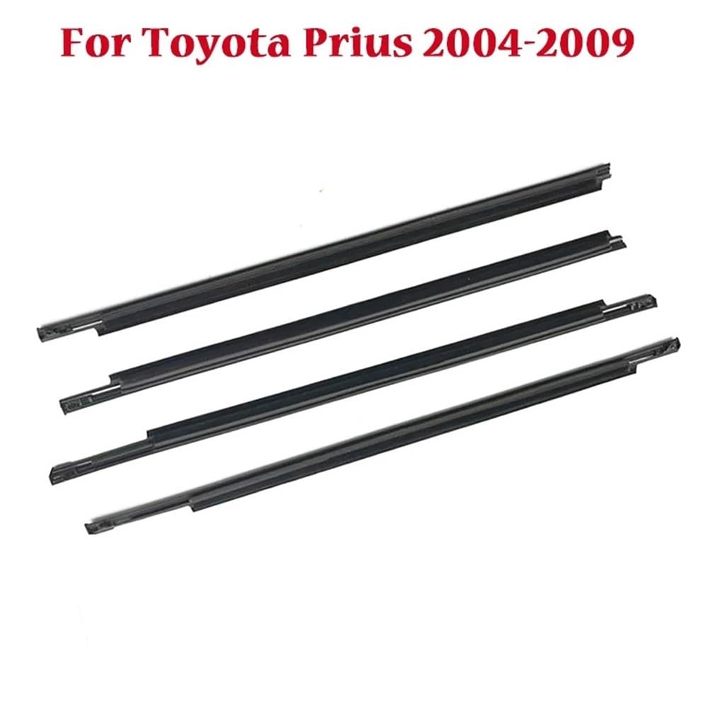 Autofenster Dichtungsstreifen 4PCS Schwarze Autofenster Zierleisten Dichtungsgürtel Für Prius 2004-2015(2004-2009) von TEAKEA