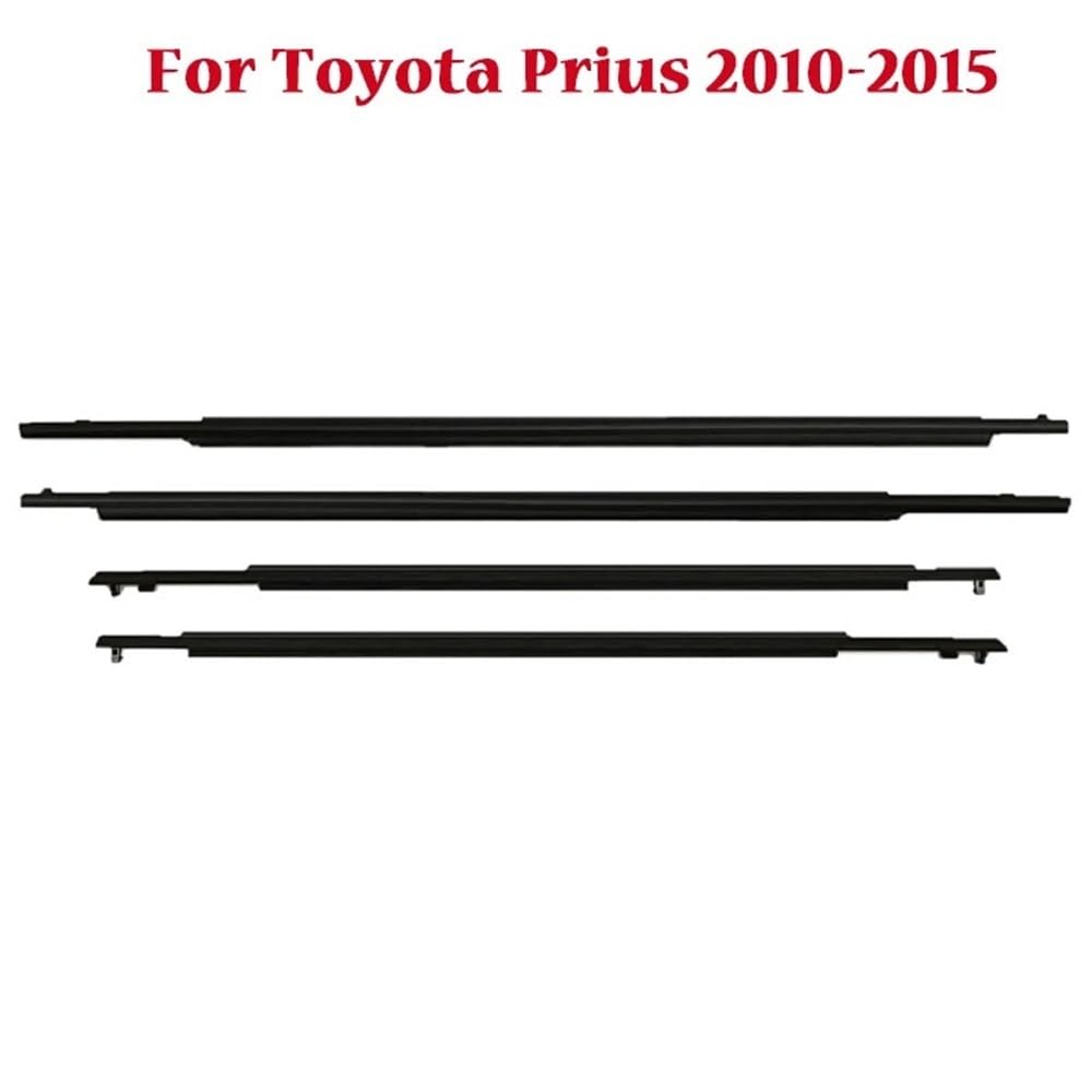 Autofenster Dichtungsstreifen 4PCS Schwarze Autofenster Zierleisten Dichtungsgürtel Für Prius 2004-2015(2010-2015) von TEAKEA