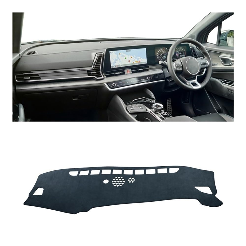 Für Kia Für Sportage 5 NQ5 MK5 2022 2023 2024 Auto Dashboard Abdeckung Dash Matte Non-slip Pad Dashboard Teppich Zubehör Dash Matte Teppich von TEAKEA