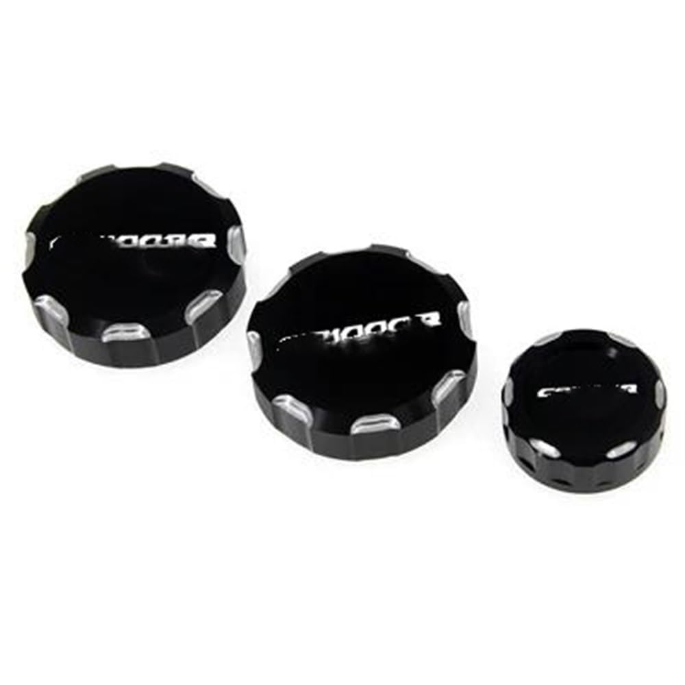 TEAKEA Deckel Bremsflüssigkeitsbehälter Motorrad Für CB1000R 2009-2016 Motorrad Vordere Kupplung Bremse Und Hintere Bremsen Zylinder Flüssigkeit Reservoir Abdeckung Kappe(Black) von TEAKEA