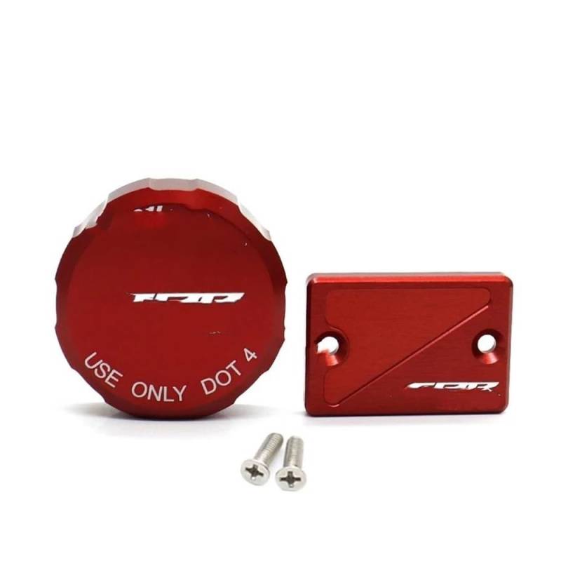 TEAKEA Deckel Bremsflüssigkeitsbehälter Motorrad Für CBR600RR 2007-2021 2014 Vorne Hinten Brems Reservoir Abdeckung Motorrad Zylinder Öl Flüssigkeit Kappe(Red) von TEAKEA