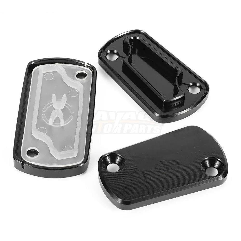 TEAKEA Deckel Bremsflüssigkeitsbehälter Motorrad Für KX250 Für KX450 2019-2024 Vorne Hinten Bremse Kupplung Reservoir Abdeckung Motorrad Zubehör Öl Pumpe Kappe(3 PCS Black) von TEAKEA