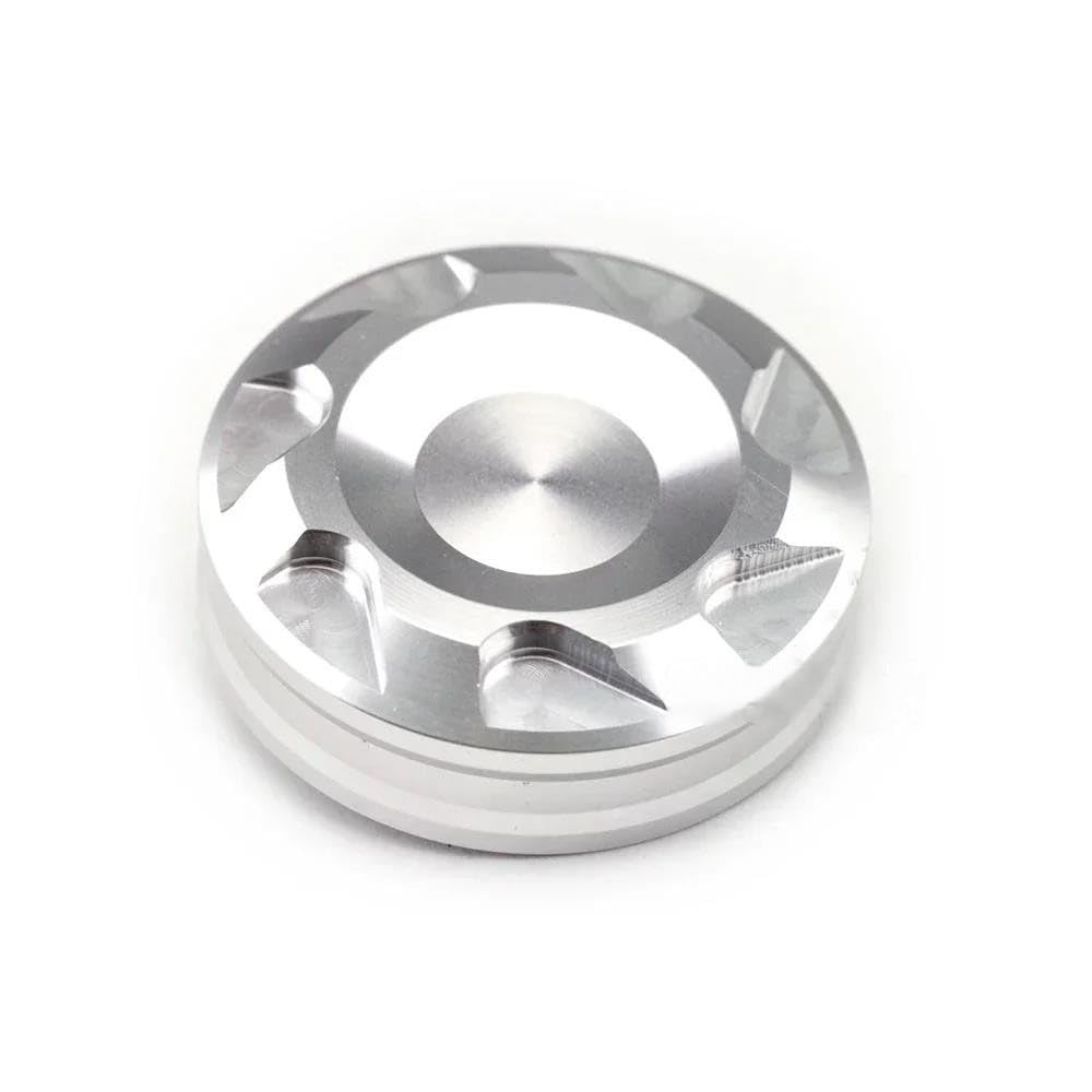 TEAKEA Deckel Bremsflüssigkeitsbehälter Motorrad Für MT10 Für MT09 2024 Vorderradbremse Reservoir Kappe Motorrad Zubehör Zylinder Öl Flüssigkeit Abdeckung(Silver) von TEAKEA