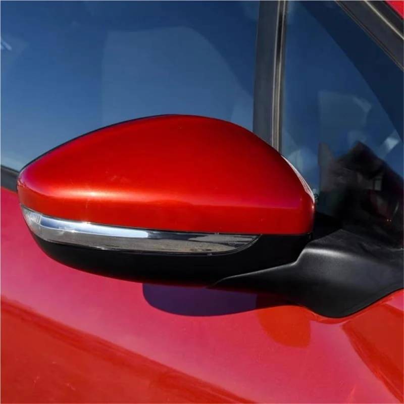 TEAKEA Komplette Außenspiegel Für Peugeot 2008 2014 2015 2016 2017 2018 Auto Außentür Rückspiegel Baugruppen Auto Zubehör(Right Red) von TEAKEA