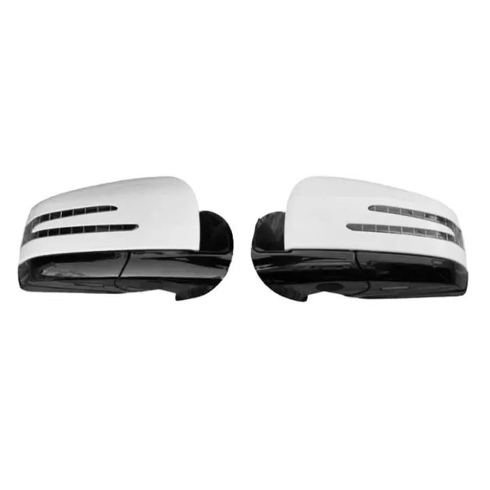 TEAKEA Komplette Außenspiegel Für W164 X164 Für ML GL Klasse 2005-2011 Power Rückspiegel Seite Tür Spiegel Montage Auto Zubehör(1 Pair White) von TEAKEA