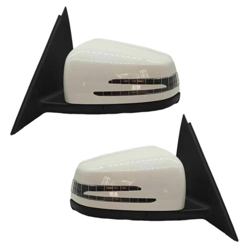 TEAKEA Komplette Außenspiegel Für W221 Für S-Klasse S300 S350 S400 S63 2006 2007 2008-2013 Auto Seite Tür Power Rückspiegel Montage(Left and Right White) von TEAKEA