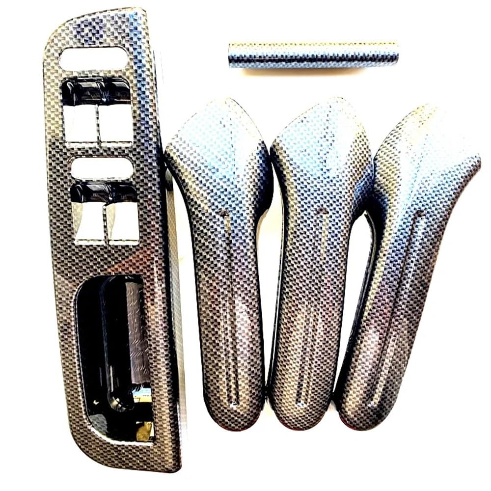 TEAKEA Links rechts innen Türgriffe Für Golf 4 Für MK4 1999-2004 Carbon Fiber Style Innen Haltegriff Innen Tür Griff Tür Armlehne(Carbon Fiber 5pcs) von TEAKEA