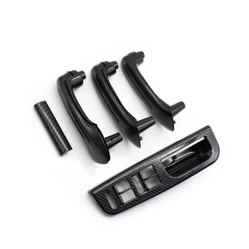 TEAKEA Links rechts innen Türgriffe Für Golf 4 Für MK4 1999-2004 LHD Auto Vorne Hinten Links Rechts Tür Pull Haltegriff Abdeckung Panel Trim(Carbon 8PCS) von TEAKEA