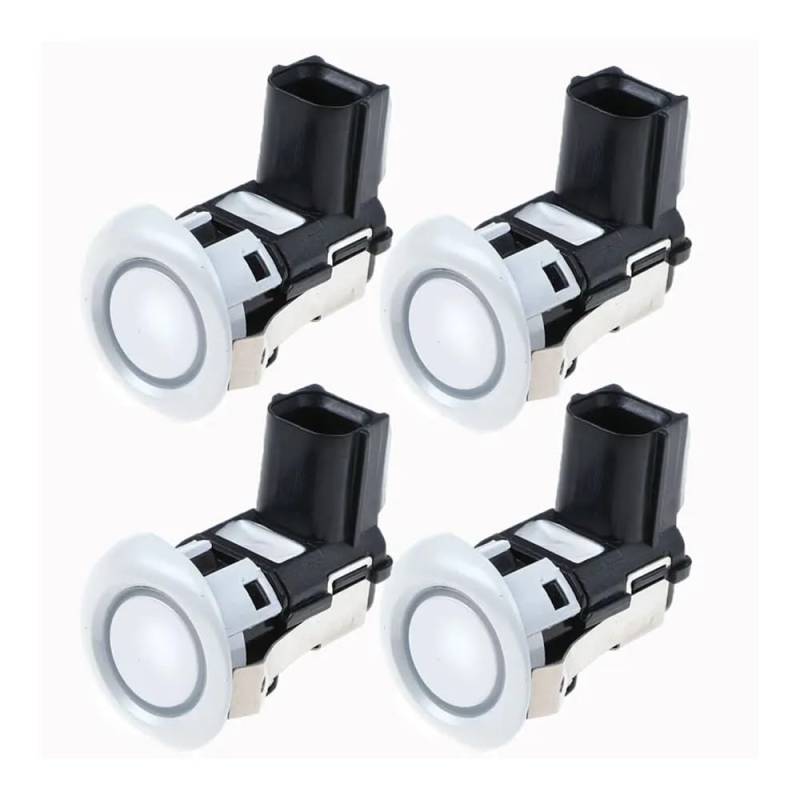 TEAKEA Park Assist Objektsensor Für EX35 Für J50 PDC Rückfahrassistent Sensor 25994-EJ35E 25994EJ35E PDC Einparkhilfe Rückfahrassistent Sensor(White 4 PCS) von TEAKEA