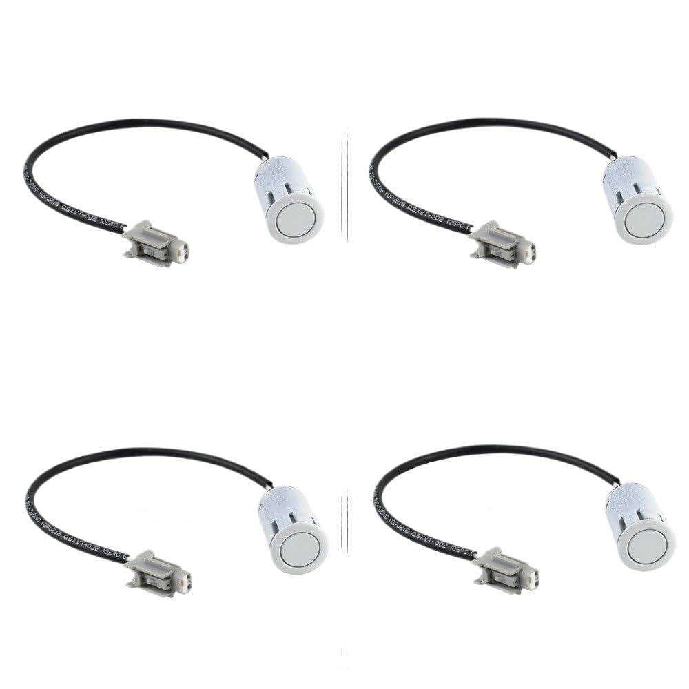 TEAKEA Park Assist Objektsensor Für Land Für Cruiser PZ362-60317-B0 PDC Parkplatz Sensor PZ362-60317 4PCS PDC Einparkhilfe Sensor(White) von TEAKEA