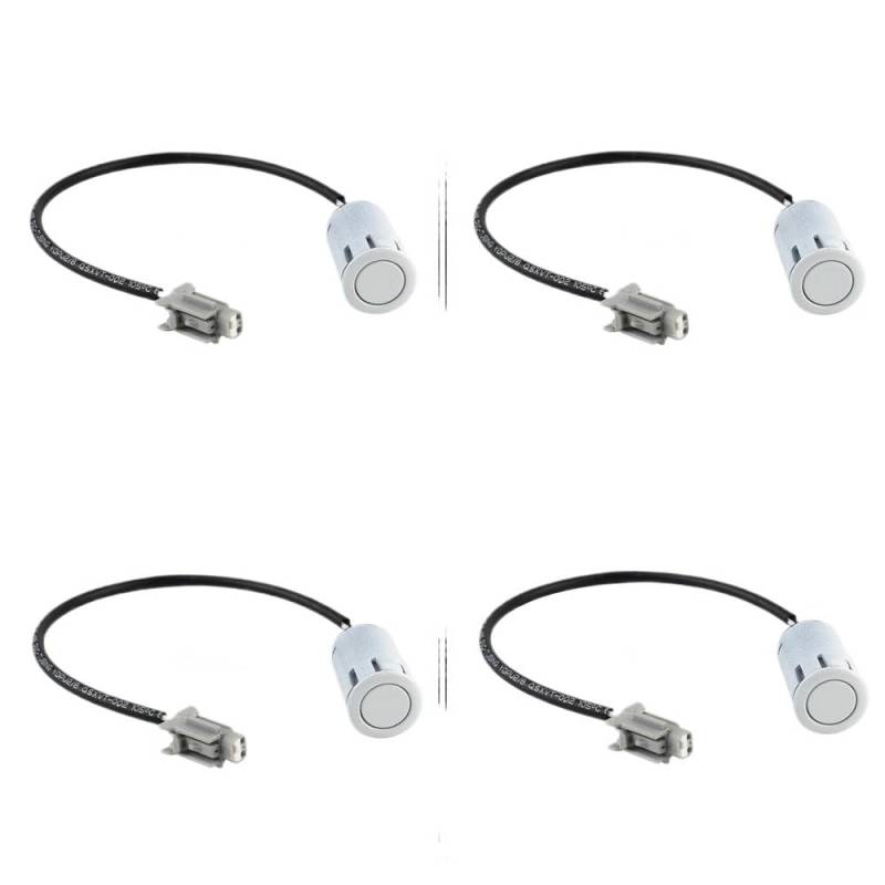 TEAKEA Park Assist Objektsensor Für Land Für Cruiser PZ362-60317-B0 PDC Parkplatz Sensor PZ362-60317 4PCS PDC Einparkhilfe Sensor(White) von TEAKEA