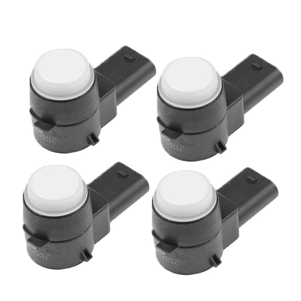 TEAKEA Park Assist Objektsensor Für W169 Für W245 Für W204 Für W212 Für W221 Für C207 Für A207 2125420118 PDC Parksensor(White 4 pcs) von TEAKEA