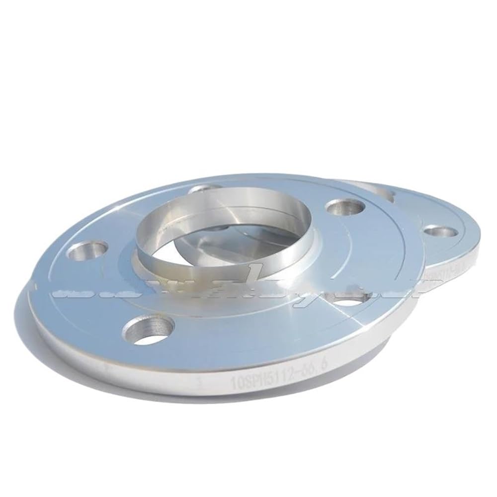 TEAKEA Spurverbreiterungen Spurplatten Autoteile 5 * 112-66,6 Mm Mit 14 * 1,25 Schrauben Aluminium-Auto-Distanzscheiben-Adapter-Unterlegscheibenplatte(Silver) von TEAKEA