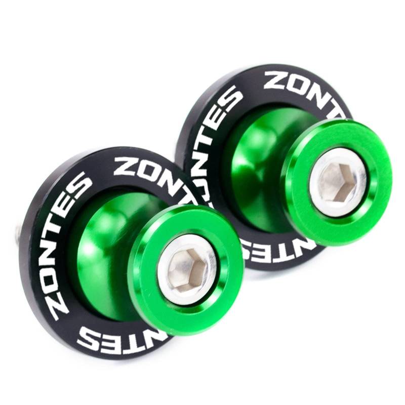 TEAUSA Motorradzubehör passend for Zontes G1 125 ZT125 G1 ZT125U ZT 125 U ZT 310R 310X ZT310R Schwingenspulen, Schieberständer, 8 mm Schrauben (Size : Green) von TEAUSA