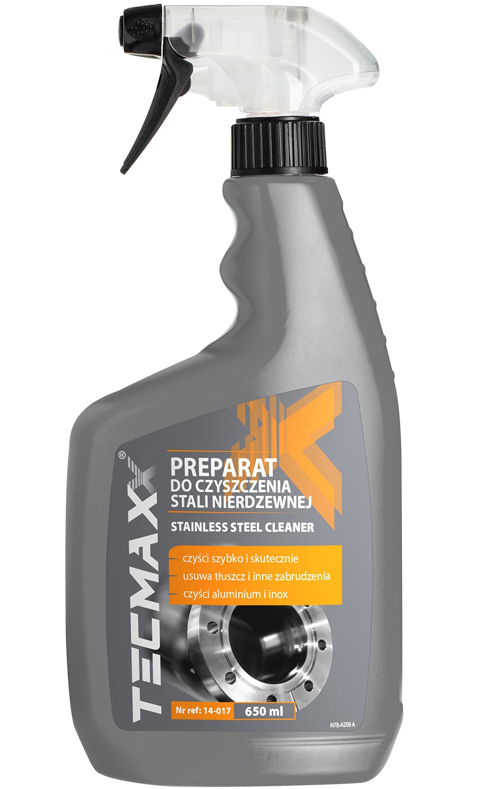 TECMAXX Edelstahlreiniger Küche Spray 650 ml - Edelstahl Reiniger für Küche - Fettlöser in Sprühflasche - Haushaltsreinigungsmittel von TECMAXX