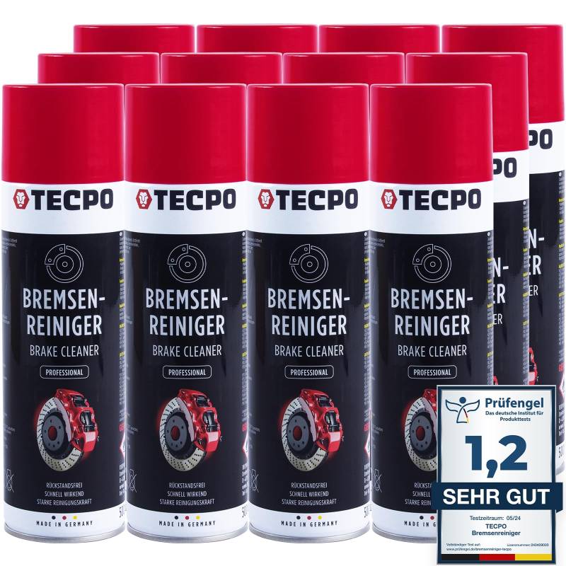 12x 500ml Bremsenreiniger Brake Cleaner Universal Teile Reiniger Entfetter von TECPO